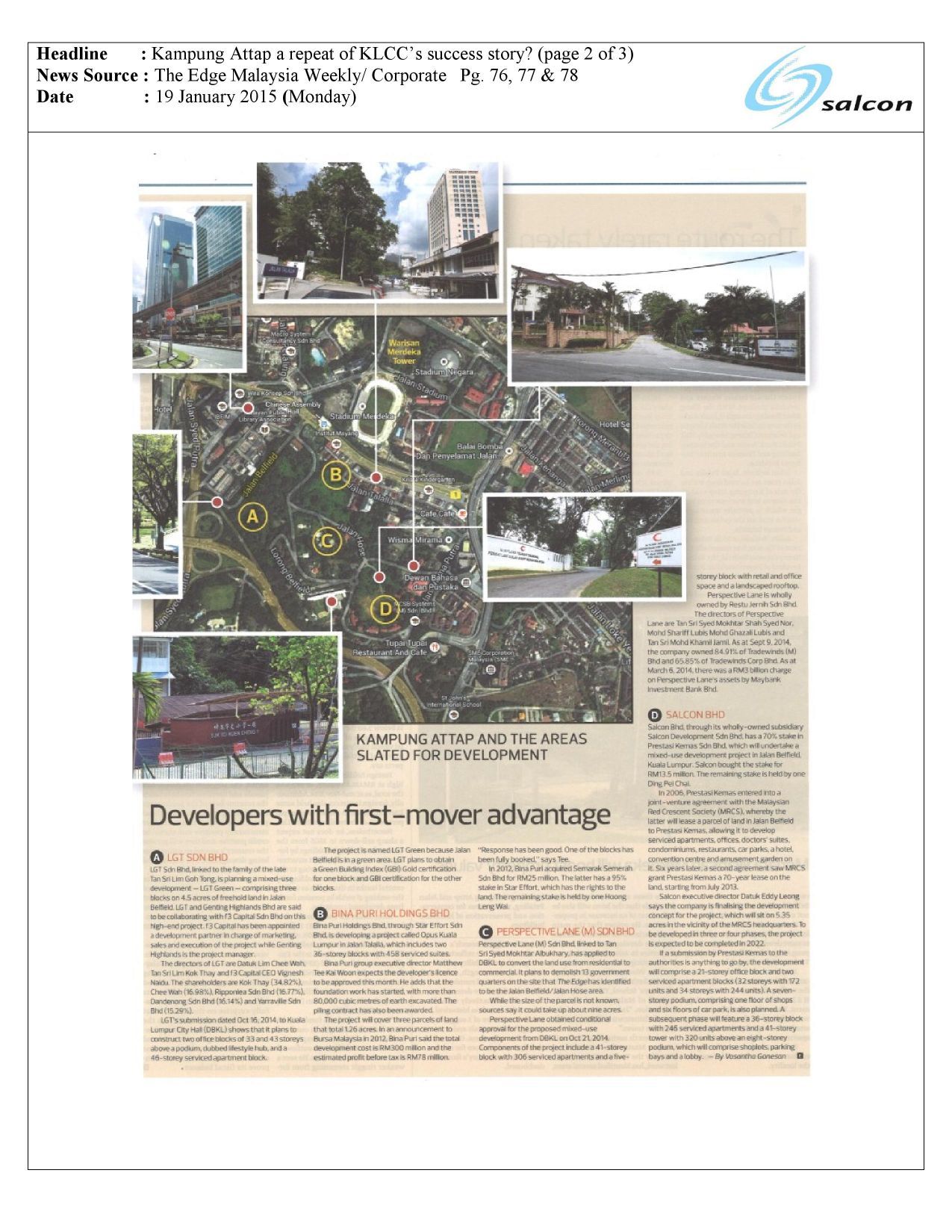 Kampung Attap a repeat of KLCC’s success story? (page 2 of 3)