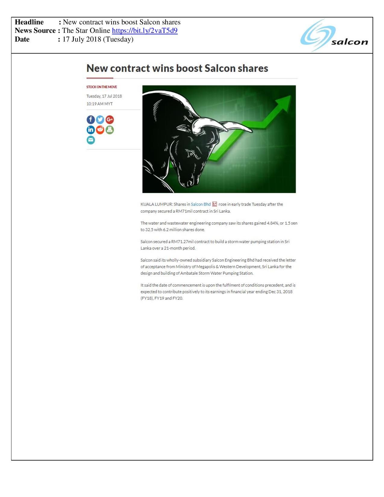 New contract wins boost Salcon shares